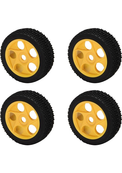 4 Adet/takım Rc Off-Road Araba Buggy Kauçuk Kamyon Lastikleri Lastik Jant Jant Hex Adaptörü 17 mm 811 8sc 94885 84-801 Sarı (Yurt Dışından)