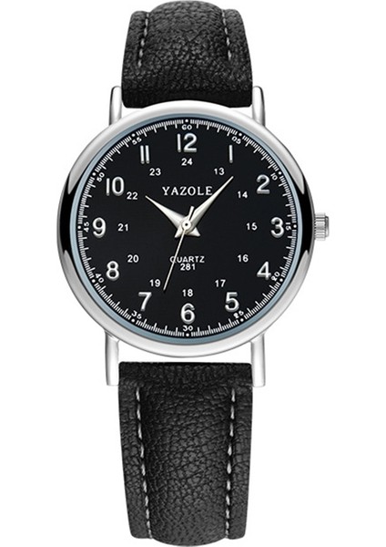 281 Quartz Çift Saat Küçük Beyaz Tepsi Kırmızı Kuşak Küçük Beyaz Tepsi Kırmızı Kuşak (Yurt Dışından)