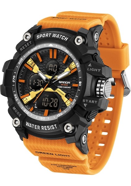 Erkekler Ectronic Watch Açık Hava Spor Saati Turuncu Turuncu (Yurt Dışından)