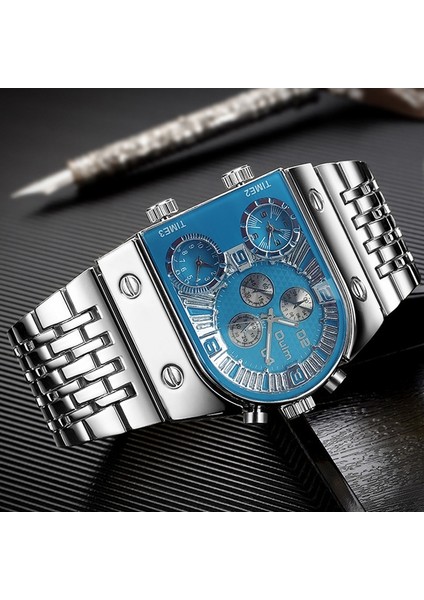 Oulm 9315 Erkek Saat Ste Kayış Kuvars Saat 9315 Gümüş Gümüş Gümüş (Yurt Dışından) fırsatları