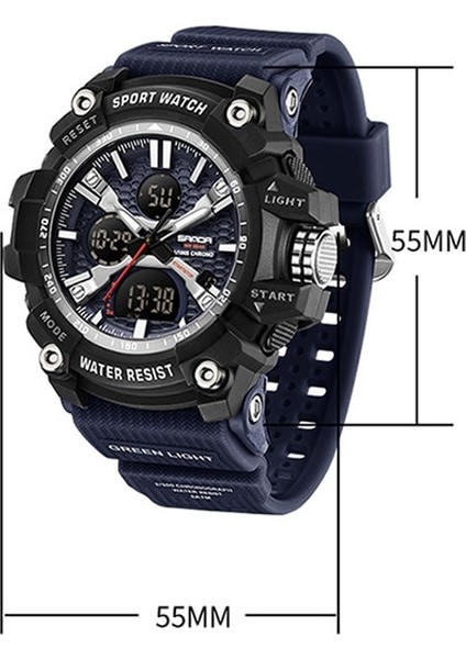 Erkekler Ectronic Watch Açık Hava Spor Saati Kırmızı Kırmızı (Yurt Dışından) modelleri