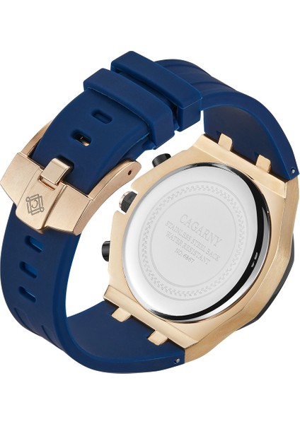 6867 Altı Iğneli Kuvars Erkek Spor Saat Pembe Altın + Mavi Altın + Mavi (Yurt Dışından) modelleri