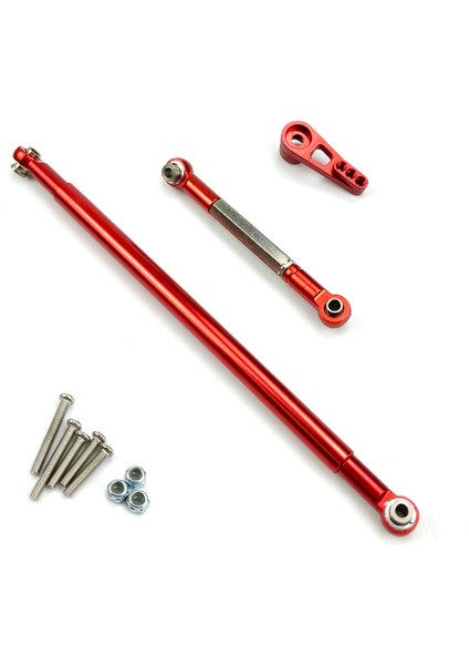 MN86S MN86 MN86KS MN86K Mn G500 Yükseltme Parçaları Metal Direksiyon Çekme Çubuğu Servo Bağlantı Çubuğu 1/12 Rc Araba Aksesuarları, Kırmızı (Yurt Dışından)