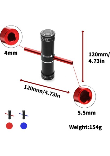 Alüminyum Alaşımlı Çok Fonksiyonlu Soket Altıgen Anahtar Adaptörü 1:5 Ölçekli Rc Araba Yükseltme Parçaları Aksesuar Değiştirme, B (Yurt Dışından) fırsatları