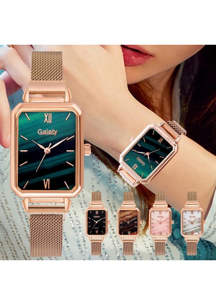 Mıknatıs Tokalı Kare Saat Rose Gold Yeşil Kadran Rose Gold Yeşil Kadran (Yurt Dışından) fiyatları