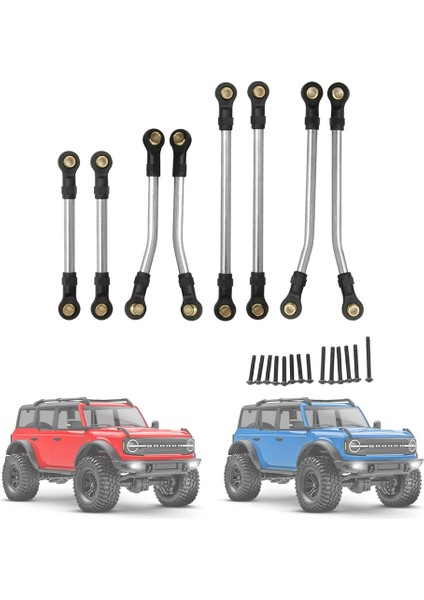 Adet Paslanmaz Çelik Yüksek Boşluk Süspansiyon Bağlantı Çubuğu Seti 9749 Traxxas TRX4M Trx4-M 1/18 Rc Araba Yükseltme Parçaları (Yurt Dışından) indirimleri