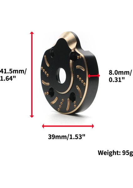 2 Adet Pirinç Ağırlık 95G Dış Portal Tahrik Muhafazası Direksiyon Kapağı Eksenel SCX10 Iıı Capra Utb 1/10 Rc Paletli Araba (Yurt Dışından) fiyatları