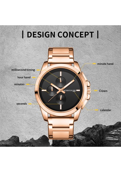 Quartz Erkek Saat Ochstın 6059C Mavi+Gümüş Mavi+Gümüş (Yurt Dışından)
