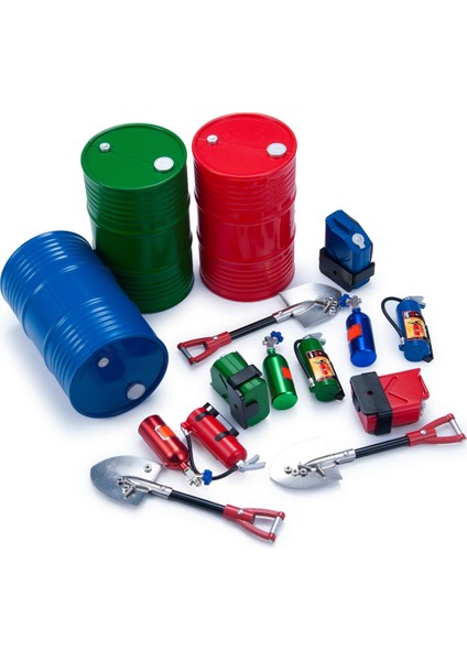 Adet Simülasyon Yakıt Tankı Kürek Yangın Söndürücü Dekorasyon 1/10 Rc Paletli Araba Eksenel SCX10 Traxxas Trx4 D90,1 (Yurt Dışından)