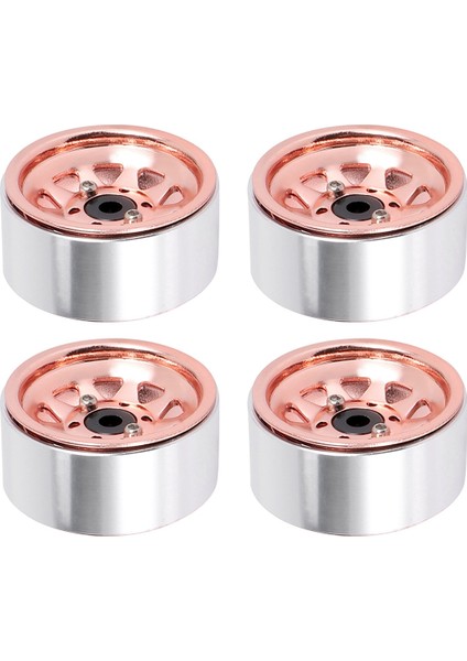 Çelik 1.0 Beadlock Jant Tekerlek Hub 1/24 Rc Paletli Araba Eksenel SCX24 Sürgü C10 Jeep Gladyatör Bronco, Bakır (Yurt Dışından) modelleri