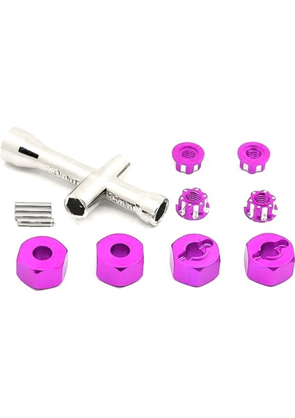 4 Adet 12MM Alüminyum Çoğaltıcı Kaymaz Somun Altıgen Tekerlek Hub Seti 1/16 Slash E-Revo Rc Araba Yükseltme Yedek Parça Gümüş (Yurt Dışından) modelleri