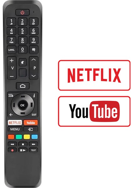 Weko Kl Ses Komutsuz Vestel 30107407 RC43160N Netflıx-Youtube LCD LED Tv Kumanda