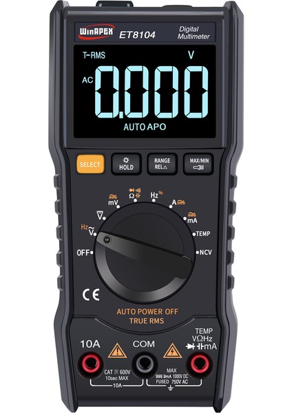 ET8104 Dijital Multimetre Gerçek Rms 9999 Gösterge Otomatik Ölçüm (Yurt Dışından)