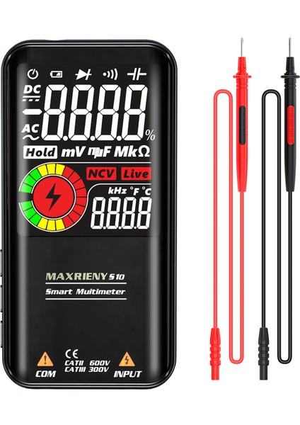 S10/S11 Dijital Multimetre 3,3 Inç LCD Ncv Sıcaklık 9999 (Yurt Dışından)