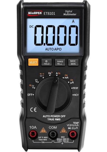 Winapex 6000 Dijital Multimetre True Rms Ncv Test Kompakt El Tipi Ac/dc Voltaj Akım Direnç (Yurt Dışından)