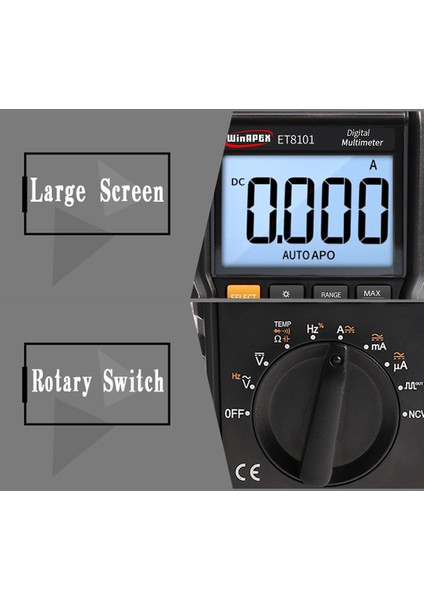 Winapex 6000 Dijital Multimetre True Rms Ncv Test Kompakt El Tipi Ac/dc Voltaj Akım Direnç (Yurt Dışından) fırsatları