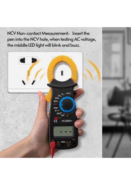 Dijital Pensmetre Ac Dc Voltaj Direnç Diyot Test Sarı (Yurt Dışından)