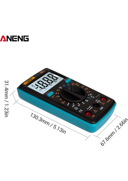 Aneng M1 Dijital Multimetre LCD Aydınlatmalı Yüksek Hasiyetli Aşırı Yük Korumalı (Yurt Dışından)