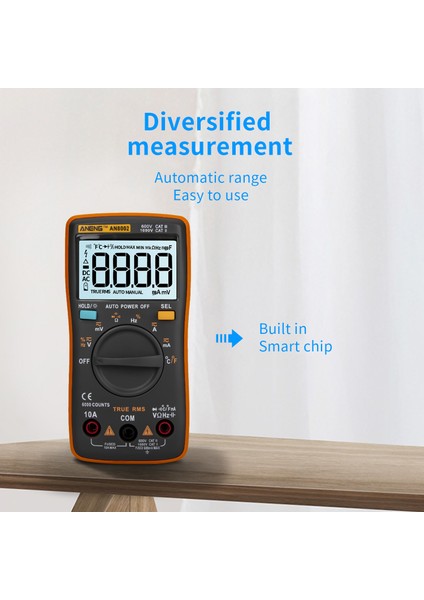 Aneng AN8002 Gerçek Rms 6000 Gösterim Cep Tipi Dijital Multimetre (Yurt Dışından)