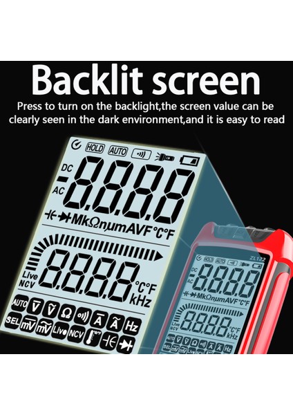 Dijital Multimetre Gerçek Rms 9999 Sayım LCD Aydınlatmalı El Tipi (Yurt Dışından) indirimleri