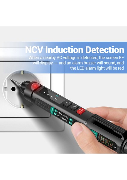 Aneng A3008 Kalem Multimetre 6000 Sayım LCD Ncv (Yurt Dışından)