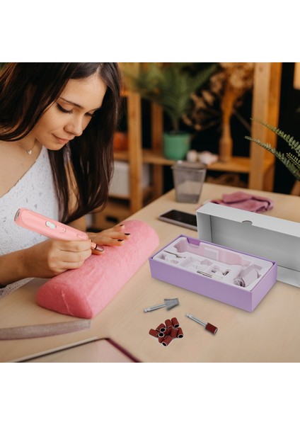 Taşınabilir USB Şarjlı 6 Uçlu Jel ve Akrilik Tırnak Törpü Seti (Yurt Dışından)