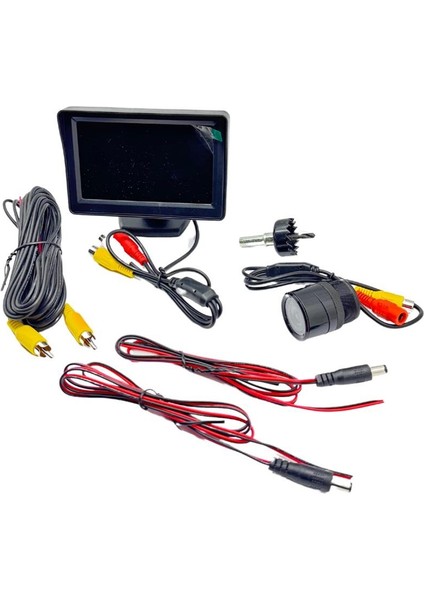 12V Araç Içi LCD Ekran (4.3 '') + (Gece Görüşlü Kamera 28 Mm)