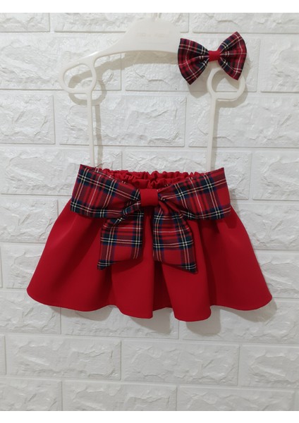 Kırmızı Ekose Fiyonklu Etek (29 Ekim-23 Nisan Kutlamalarında Toplu Şekilde De Tercih Edebilirsiniz)