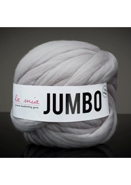 Jumbo Gri Dev Yün El Örgü Ipi - J4