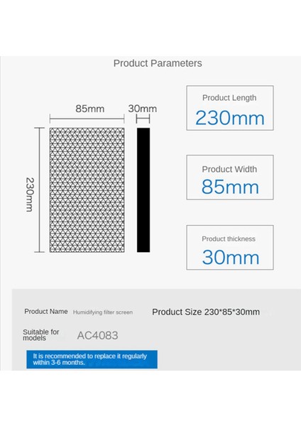 Philips AC4083 Hava Temizleme Filtresi Ekranının Değiştirilmesi Için AC4145 Nemlendirme Filtre Ekranı (Yurt Dışından)