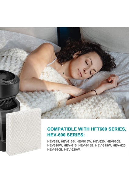 HFT600 Için HFT600 Nemlendirici Fitil Filtre Değişimi HEV615 HEV620 HEV615 W, HEV620, HEV620B, 6'lı Paket ile Uyumlu (Yurt Dışından) fırsatları