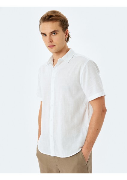 Kısa Kollu Pamuklu Regular Fit Klasik Gömlek modelleri