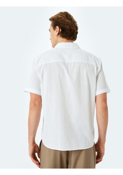 Kısa Kollu Pamuklu Regular Fit Klasik Gömlek fırsatları