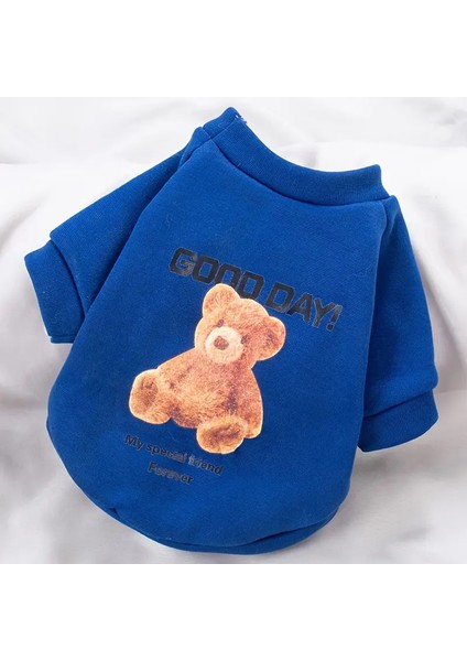 Kedi Köpek İçin Ayıcıklı Mavi Sweatshirt