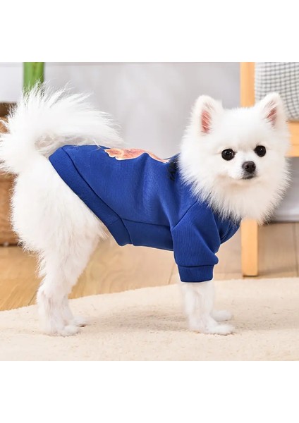 Kedi Köpek İçin Ayıcıklı Mavi Sweatshirt