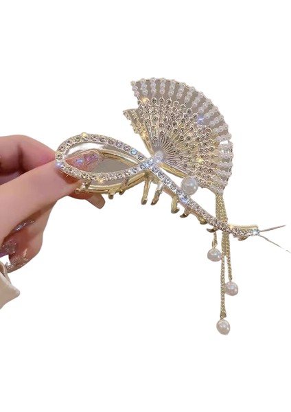 Rhinestone Saçak Plakası Köpekbalığı Klipsi Saç Aksesuarları (Yurt Dışından)