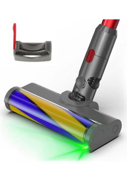 Dyson V7 V8 V10 V11 V15 Kablosuz Elektrikli Süpürge Aparatı Temizleme Başlığı Yumuşak Silindir Fırçası Sert Zeminler Için Anahtar Düğmesi ile (Yurt Dışından)