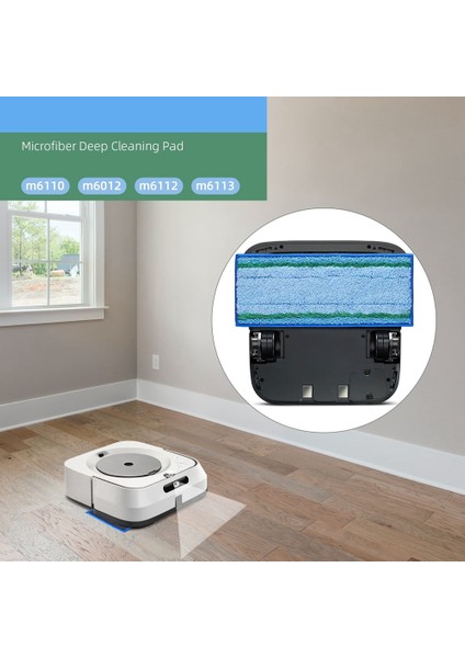 6 Adet Paspas Pedi Aksesuarları Irobot Braava Jet M6 Serisi Ultimate Robot Paspas Robot Islak Paspas Pedi Yedek Parçalar (Yurt Dışından)