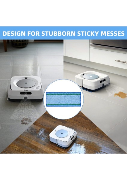 6 Adet Paspas Pedi Aksesuarları Irobot Braava Jet M6 Serisi Ultimate Robot Paspas Robot Islak Paspas Pedi Yedek Parçalar (Yurt Dışından)