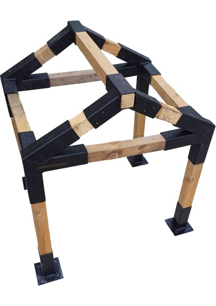 Mrc Takmatik Ahşap Pergola Kamelya Çatı Montaj Aparatı Seti 30 Derece Demir Bağlantı Carpot Pergole Bungalov Bahçe Ev Çadır Çardak Braket Kiti fiyatları