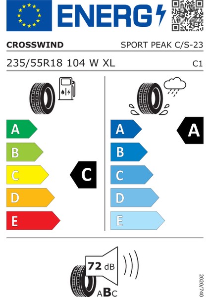 235/55R18 104W XL Sport Peak C/S CrossWind 2025 fiyatları