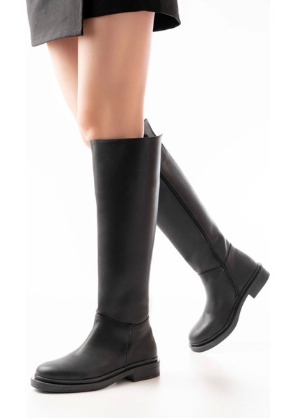 Siyah Fermuarlı Günlük Kadın Çizme modelleri