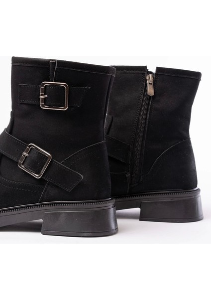 Siyah Süet Toka Aksesuarlı Günlük Kadın Bot modelleri