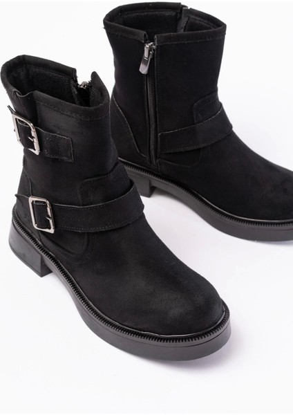 Siyah Süet Toka Aksesuarlı Günlük Kadın Bot fırsatları