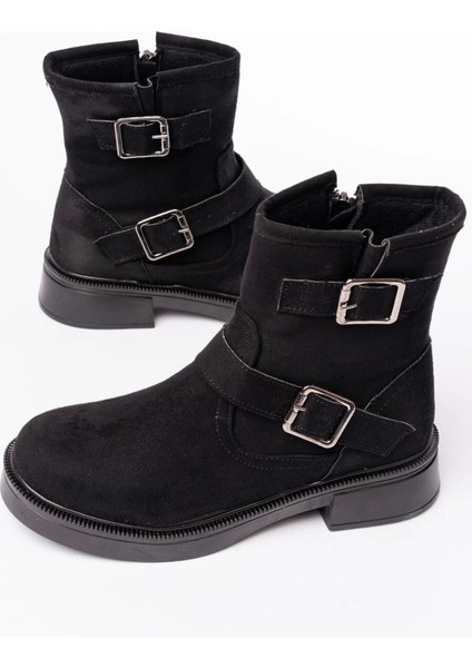 Siyah Süet Toka Aksesuarlı Günlük Kadın Bot indirimleri