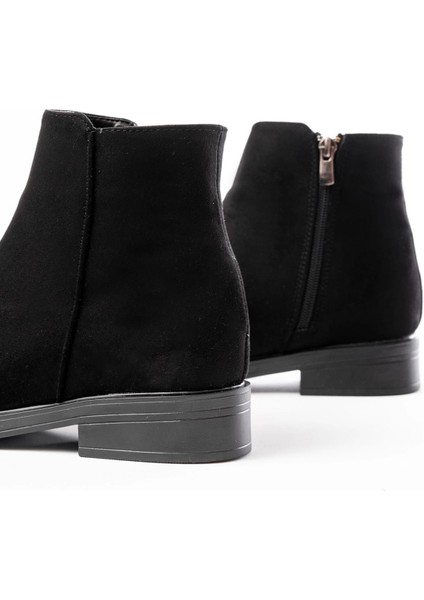 Siyah Süet Fermuarlı Günlük Kadın Bot indirimleri
