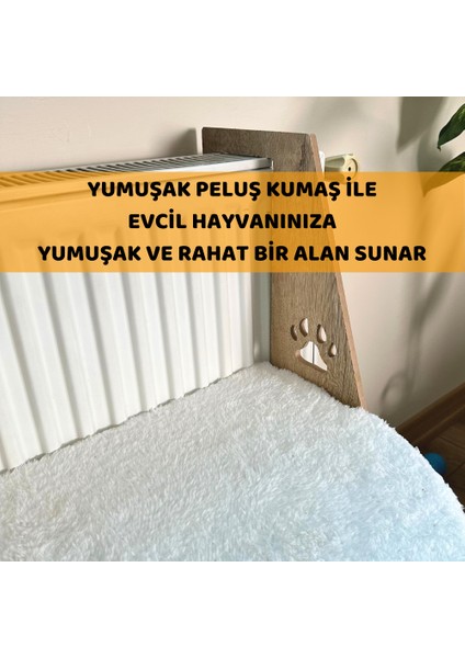 Askılı Kedi Yatağı Petek Radyatör Asılabilir Konforlu Rahat Kedi Köpek Uyku Alanı Beyaz 35x40 CM modelleri