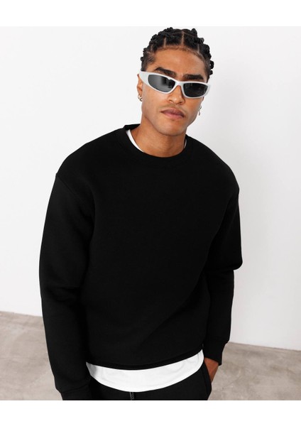 Bisiklet Yaka Basic Sweatshirt fiyatları