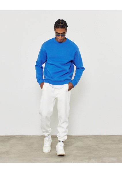 Bisiklet Yaka Basic Sweatshirt