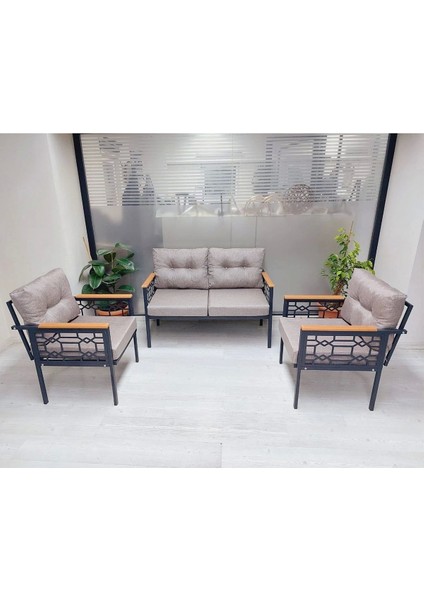 Inci Balkon-Bahçe-Kafe Çay Seti Koltuk Oturma Takımı-Oturma Grubu